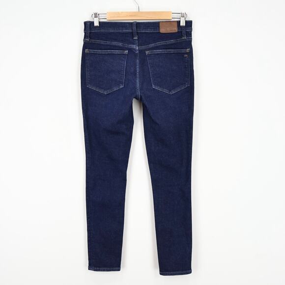 Madewell 9" Mid-Rise Skinny Jeans Orland Dark Wash Tencel Denim Edition Size 27 - Picture 4 of 8